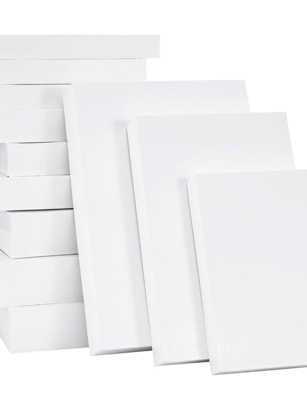 White Gift Boxes with Lids for Presents, 12 Pack Assorted
